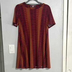 BCBGeneration Red and Orange A-Line Mini Dress